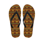 Native African Tribal Pattern Print Flip Flops