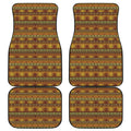 Native African Tribal Pattern Print Front and Back Car Floor Mats