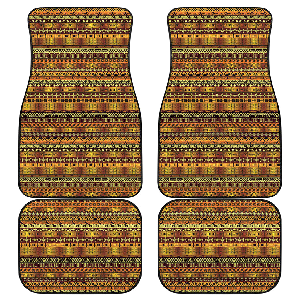Native African Tribal Pattern Print Front and Back Car Floor Mats