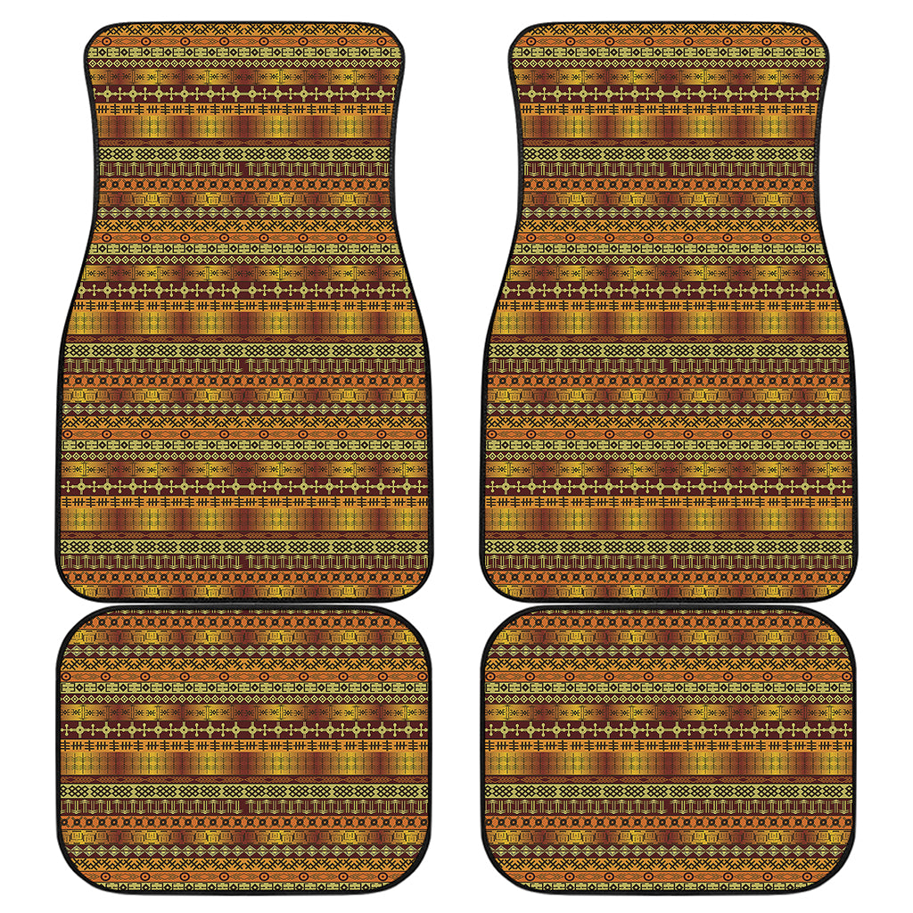 Native African Tribal Pattern Print Front and Back Car Floor Mats