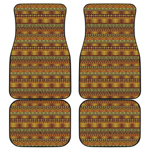 Native African Tribal Pattern Print Front and Back Car Floor Mats