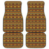 Native African Tribal Pattern Print Front and Back Car Floor Mats