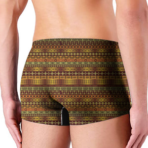 Native African Tribal Pattern Print Men's Boxer Briefs