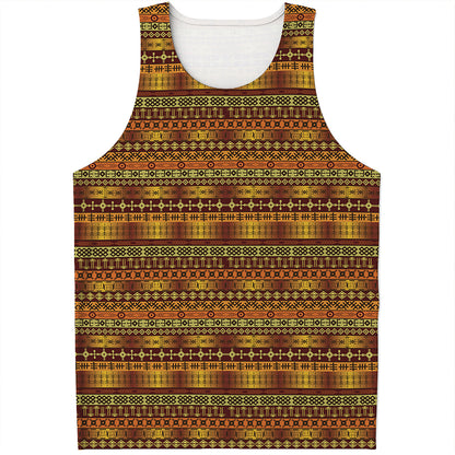 Native African Tribal Pattern Print Men's Tank Top
