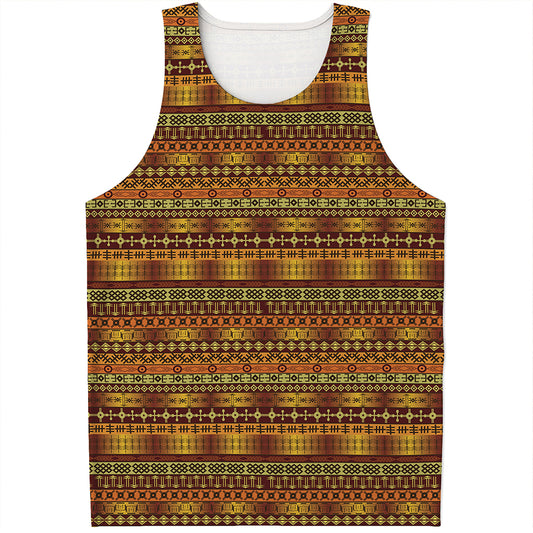 Native African Tribal Pattern Print Men's Tank Top