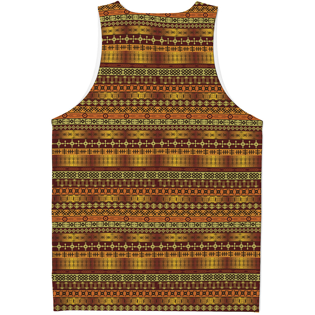 Native African Tribal Pattern Print Men's Tank Top