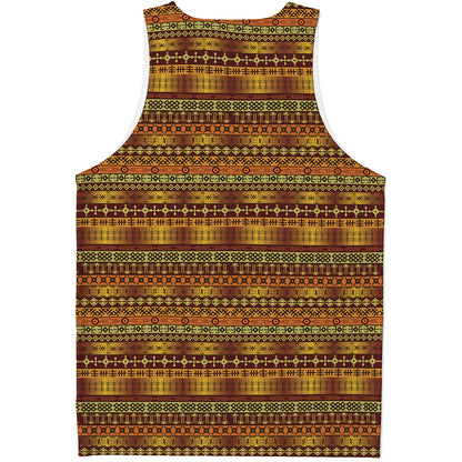 Native African Tribal Pattern Print Men's Tank Top