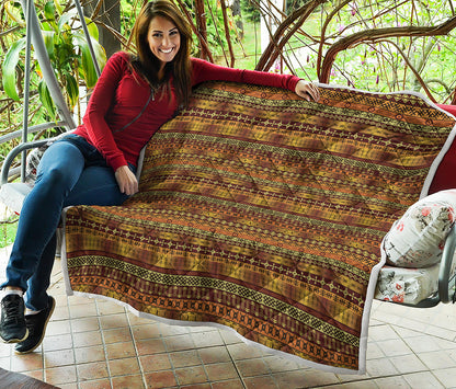 Native African Tribal Pattern Print Quilt