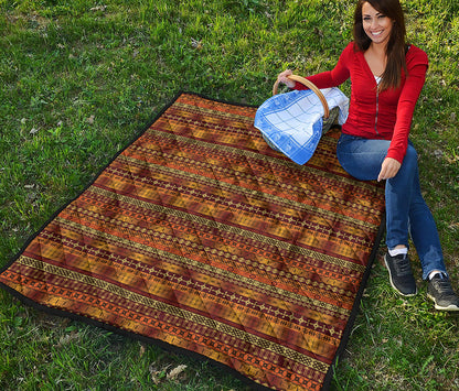 Native African Tribal Pattern Print Quilt