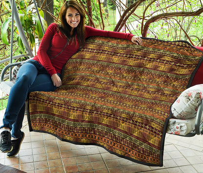 Native African Tribal Pattern Print Quilt