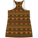 Native African Tribal Pattern Print Women's Racerback Tank Top