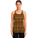 Native African Tribal Pattern Print Women's Racerback Tank Top