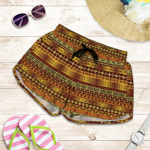 Native African Tribal Pattern Print Women's Shorts