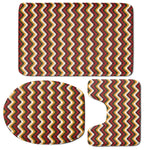 Native American Chevron Tribal Print 3 Piece Bath Mat Set
