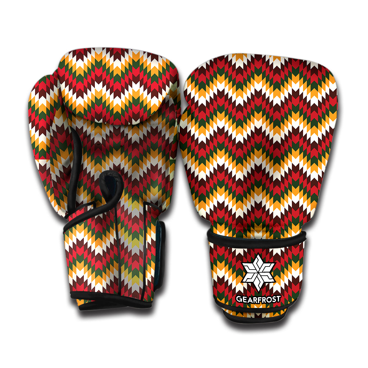 Native American Chevron Tribal Print Boxing Gloves