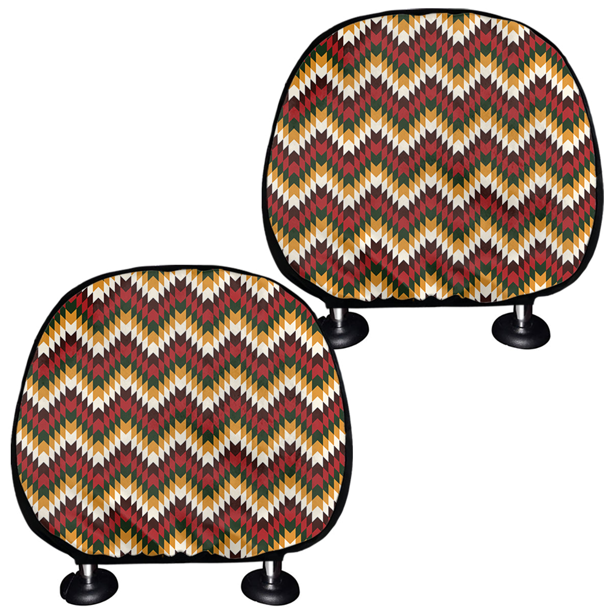 Native American Chevron Tribal Print Car Headrest Covers