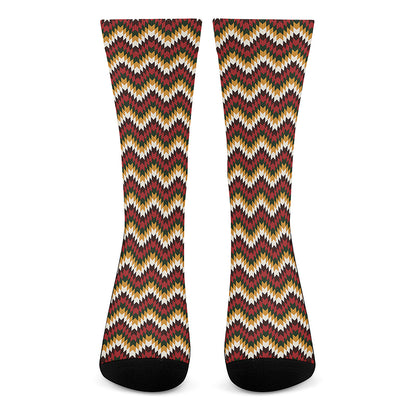 Native American Chevron Tribal Print Crew Socks