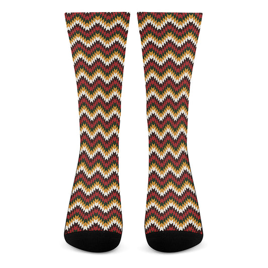 Native American Chevron Tribal Print Crew Socks