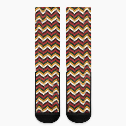 Native American Chevron Tribal Print Crew Socks