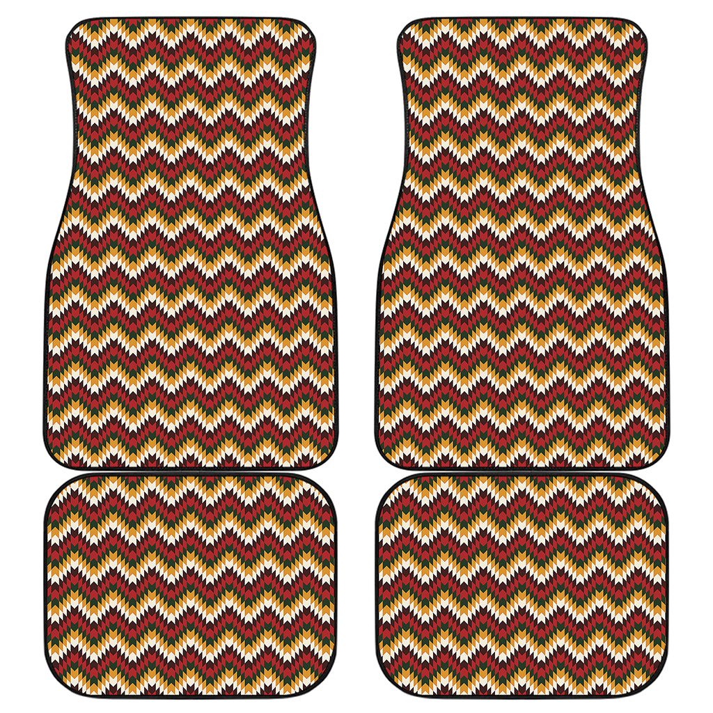 Native American Chevron Tribal Print Front and Back Car Floor Mats