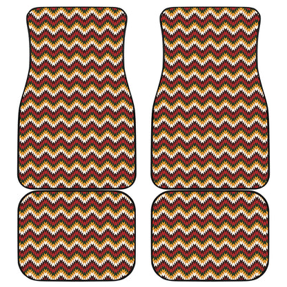 Native American Chevron Tribal Print Front and Back Car Floor Mats
