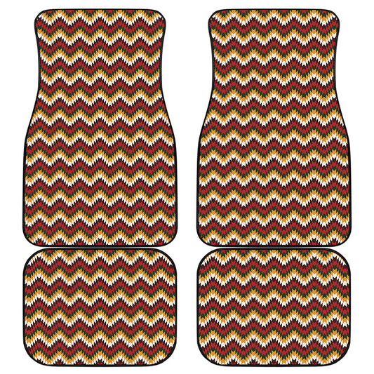 Native American Chevron Tribal Print Front and Back Car Floor Mats