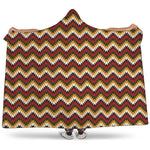 Native American Chevron Tribal Print Hooded Blanket