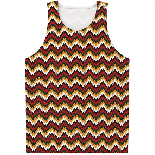 Native American Chevron Tribal Print Men's Tank Top