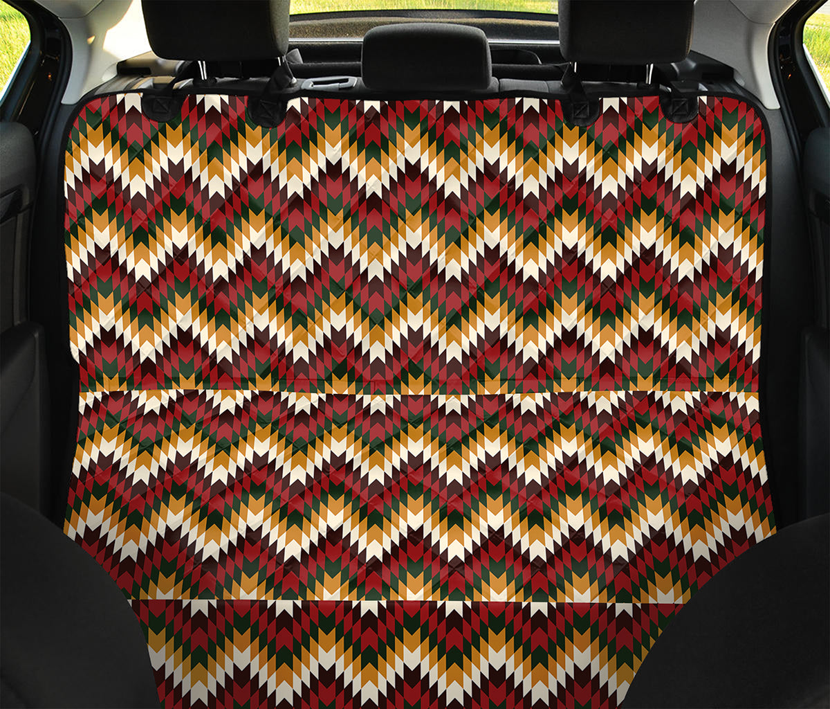 Native American Chevron Tribal Print Pet Car Back Seat Cover