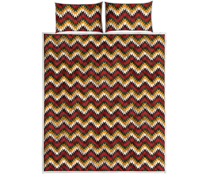 Native American Chevron Tribal Print Quilt Bed Set