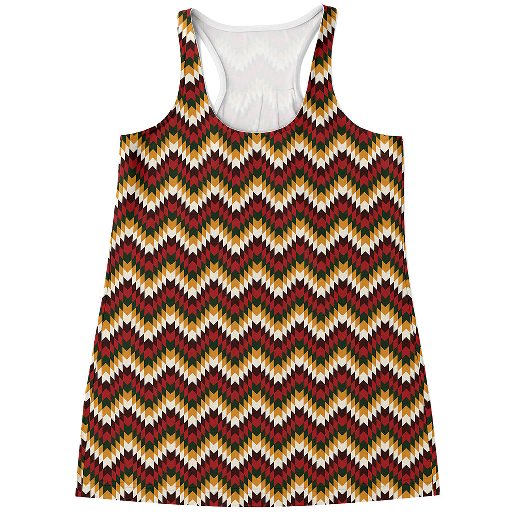 Native American Chevron Tribal Print Women's Racerback Tank Top
