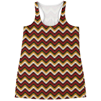 Native American Chevron Tribal Print Women's Racerback Tank Top