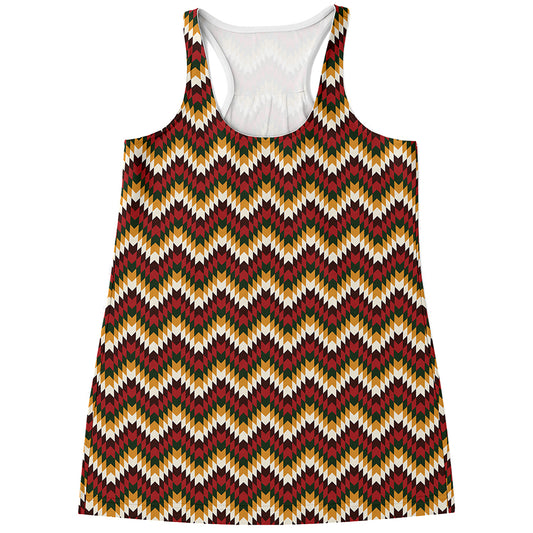 Native American Chevron Tribal Print Women's Racerback Tank Top