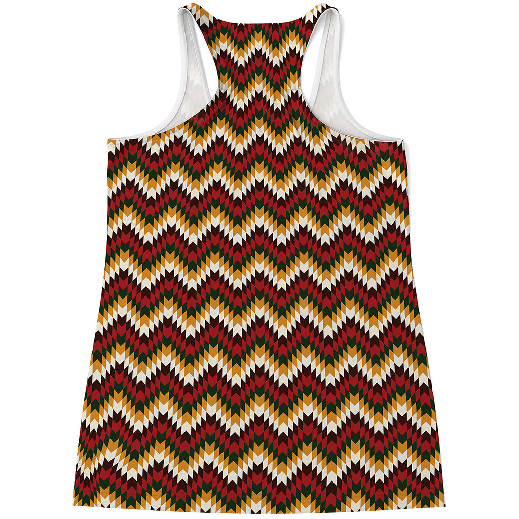 Native American Chevron Tribal Print Women's Racerback Tank Top