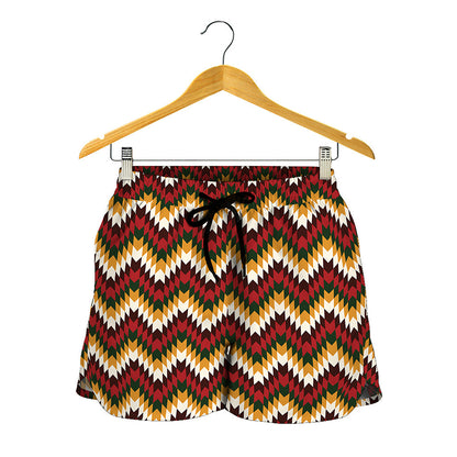 Native American Chevron Tribal Print Women's Shorts