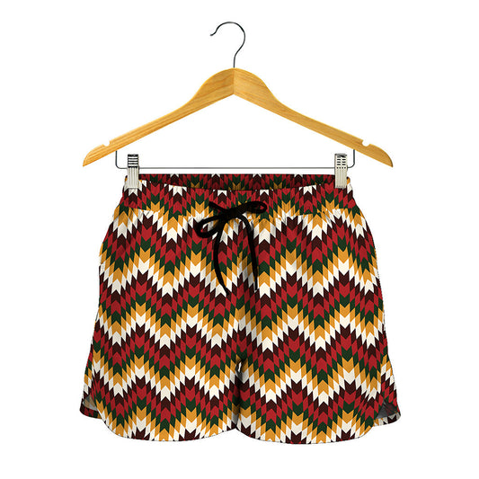 Native American Chevron Tribal Print Women's Shorts