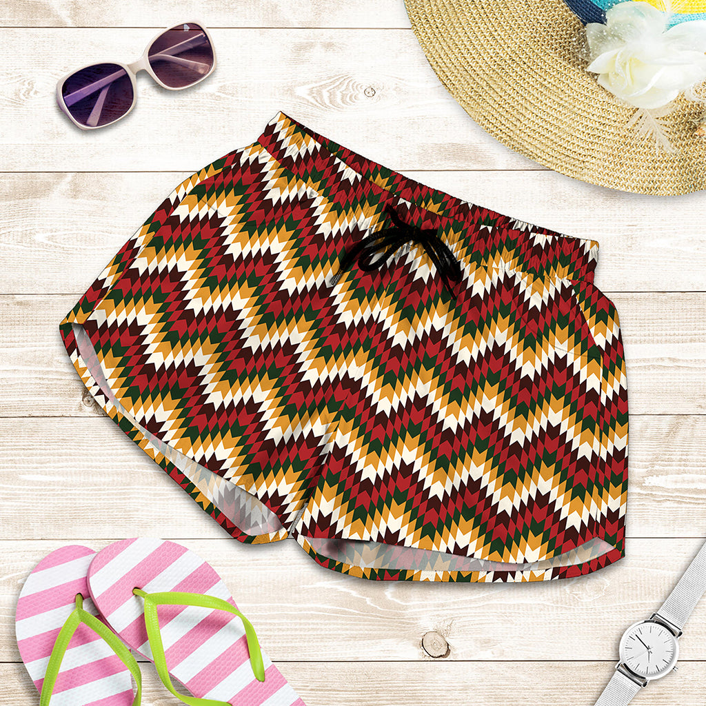 Native American Chevron Tribal Print Women's Shorts