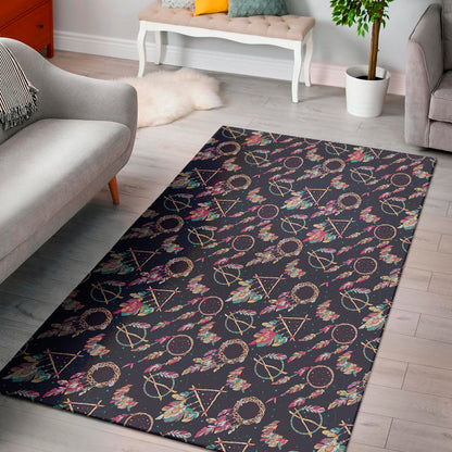 Native American Dream Catcher Print Area Rug
