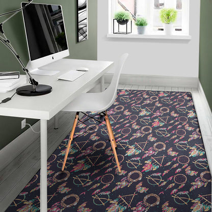 Native American Dream Catcher Print Area Rug
