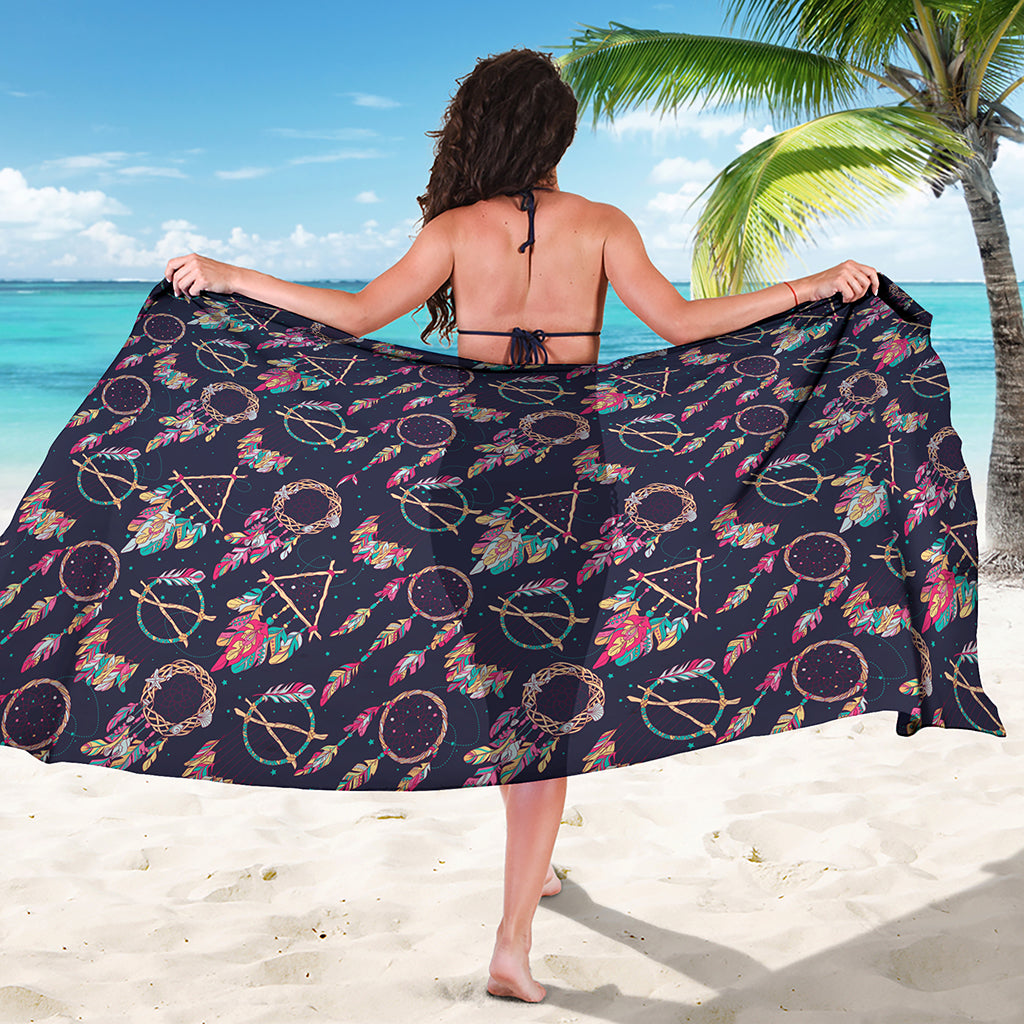 Native American Dream Catcher Print Beach Sarong Wrap