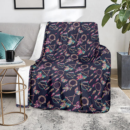 Native American Dream Catcher Print Blanket