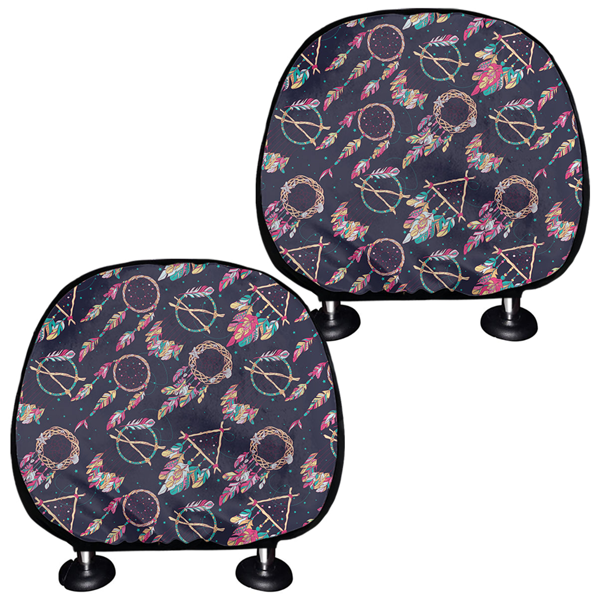 Native American Dream Catcher Print Car Headrest Covers