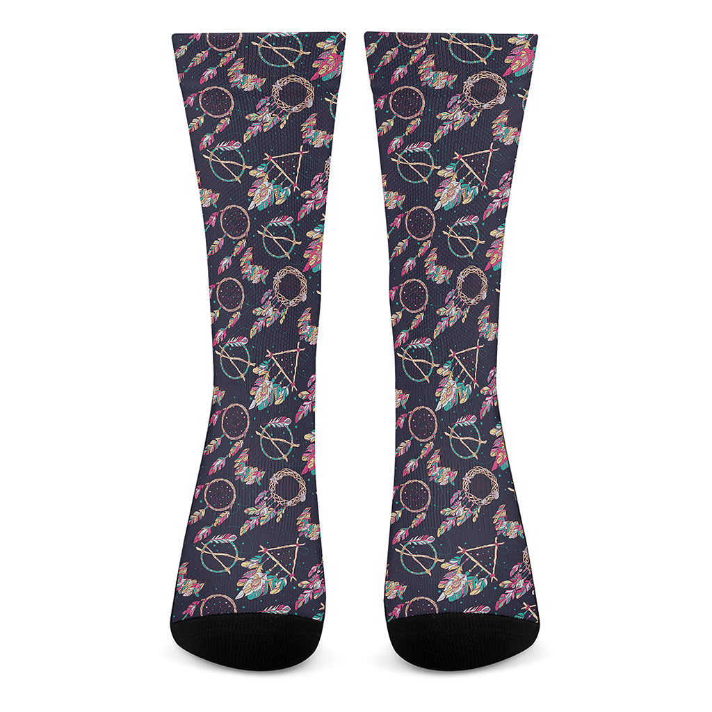 Native American Dream Catcher Print Crew Socks