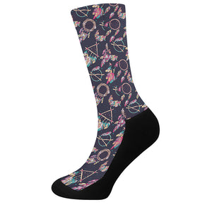 Native American Dream Catcher Print Crew Socks