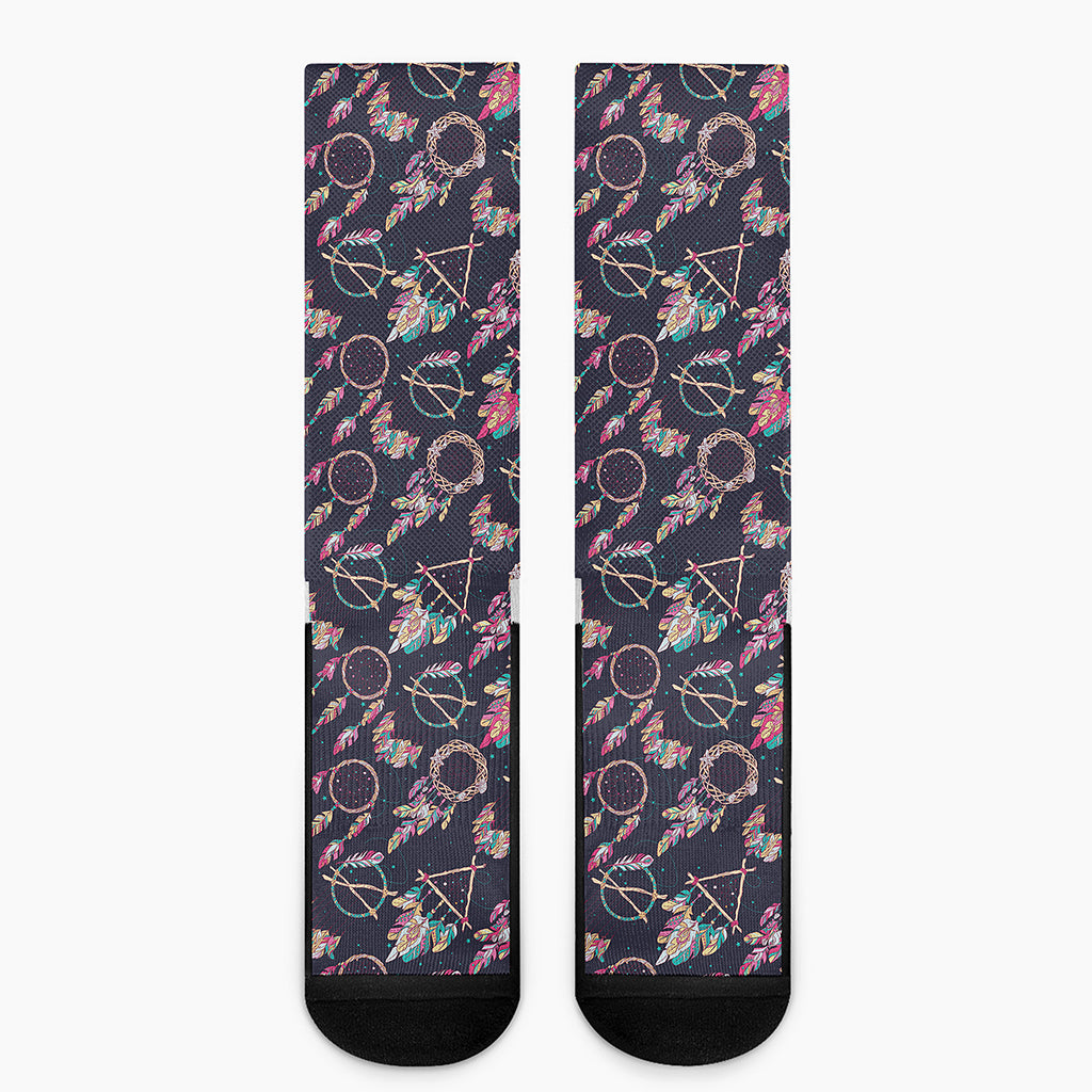 Native American Dream Catcher Print Crew Socks