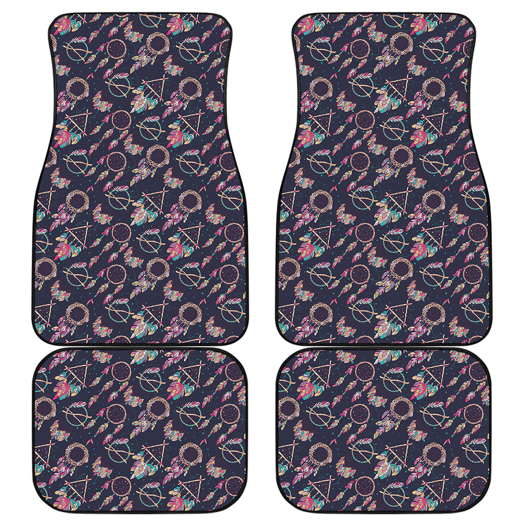 Native American Dream Catcher Print Front and Back Car Floor Mats