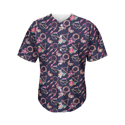 Native American Dream Catcher Print Men's Baseball Jersey