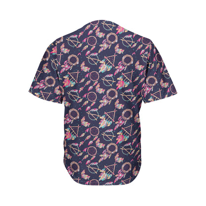 Native American Dream Catcher Print Men's Baseball Jersey