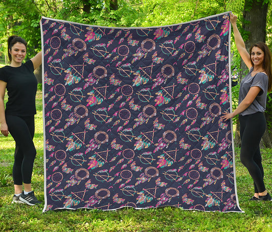 Native American Dream Catcher Print Quilt