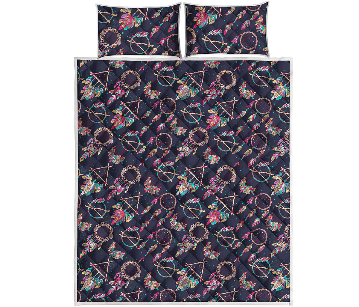 Native American Dream Catcher Print Quilt Bed Set